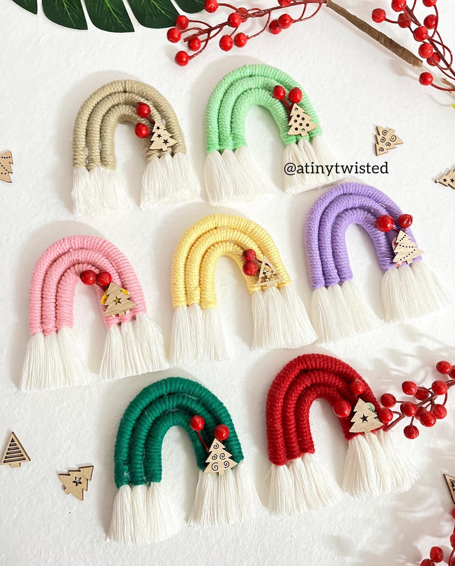 Macrame Rainbow Christmas Theme
