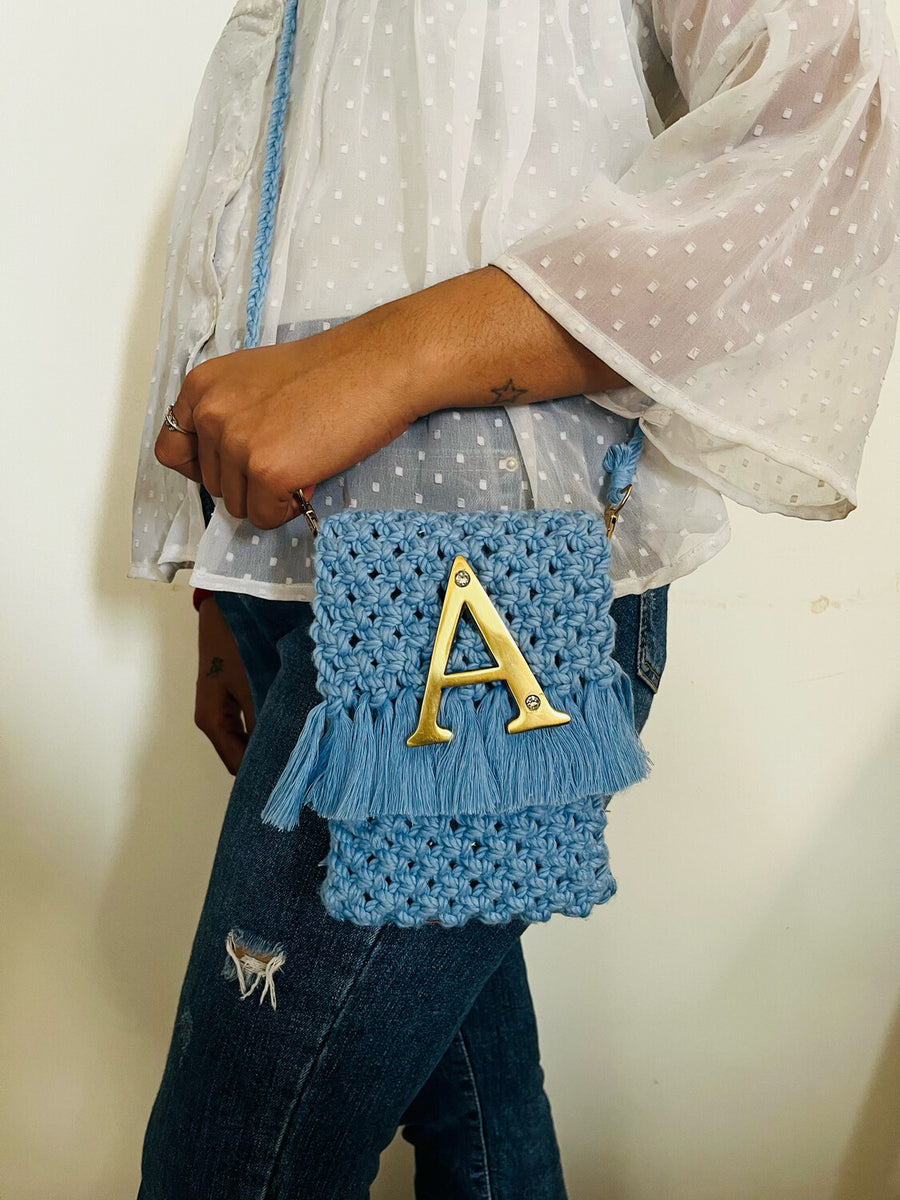 Macrame Custom Initial Sling Bags