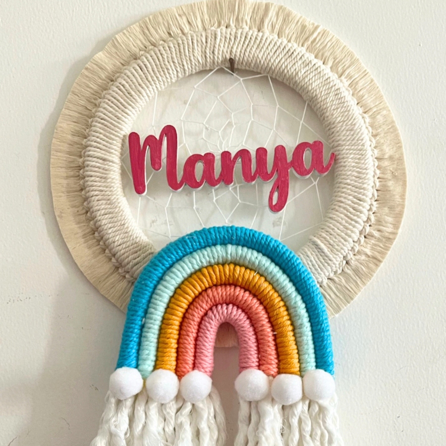 Personalised Kids Nameplate - Rainbow