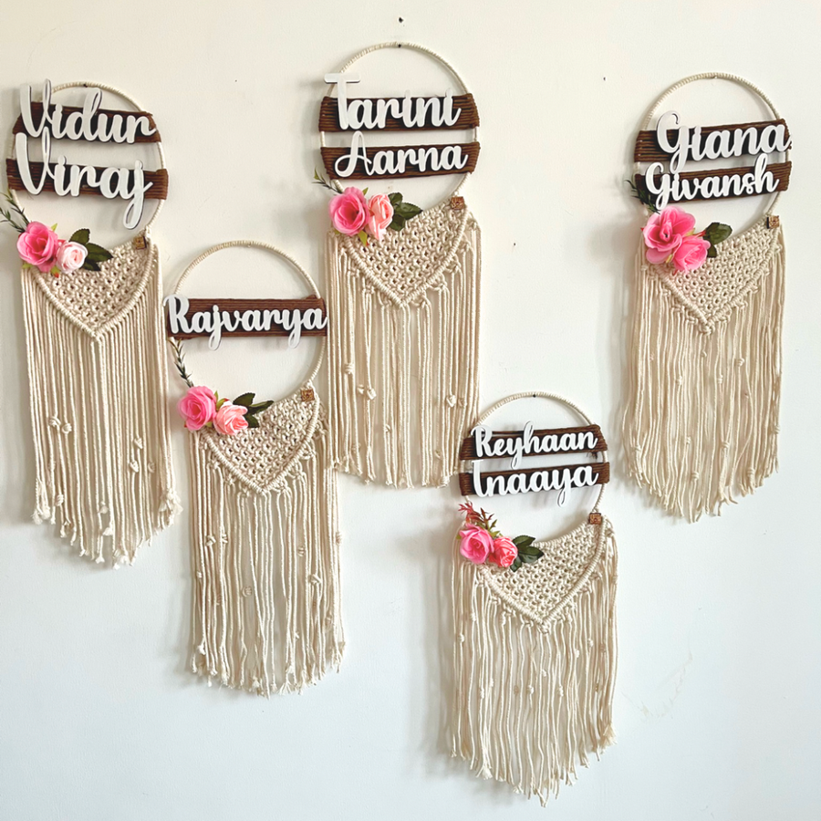 Personalised Kids Nameplate - flowers