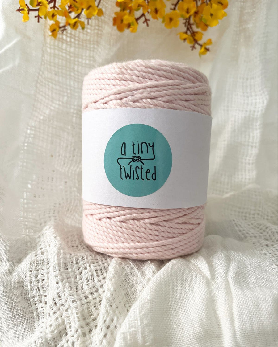 Powder Pink - 2mm / 3mm Twisted