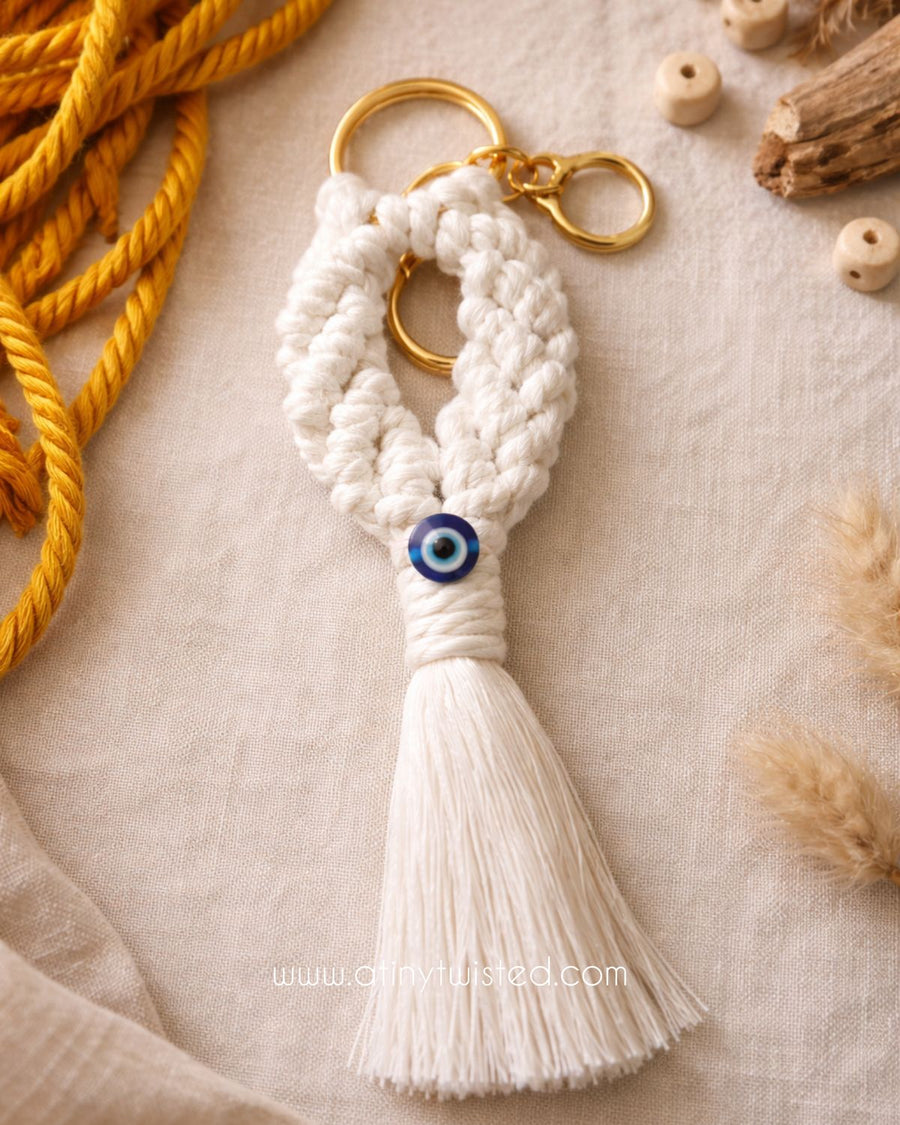 Boho Keyring With Evil Eye | Bag Charms