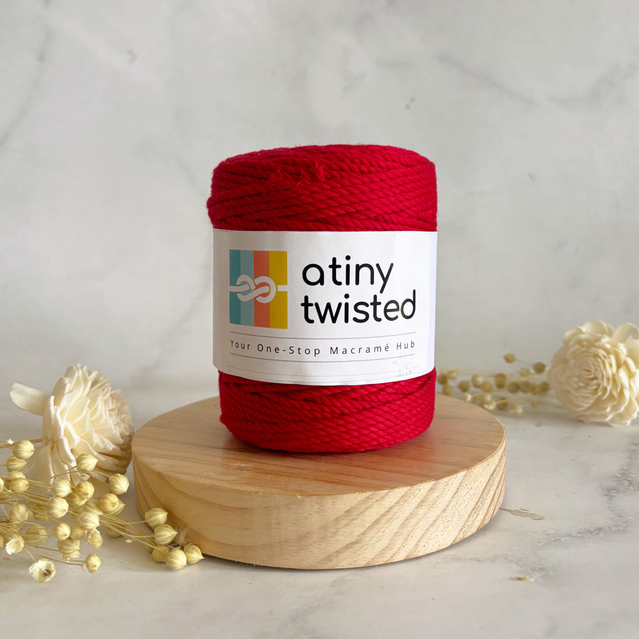 Red 2mm/3mm Twisted