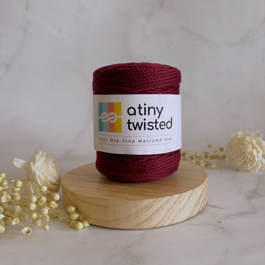 Red Wine- 2mm Twisted