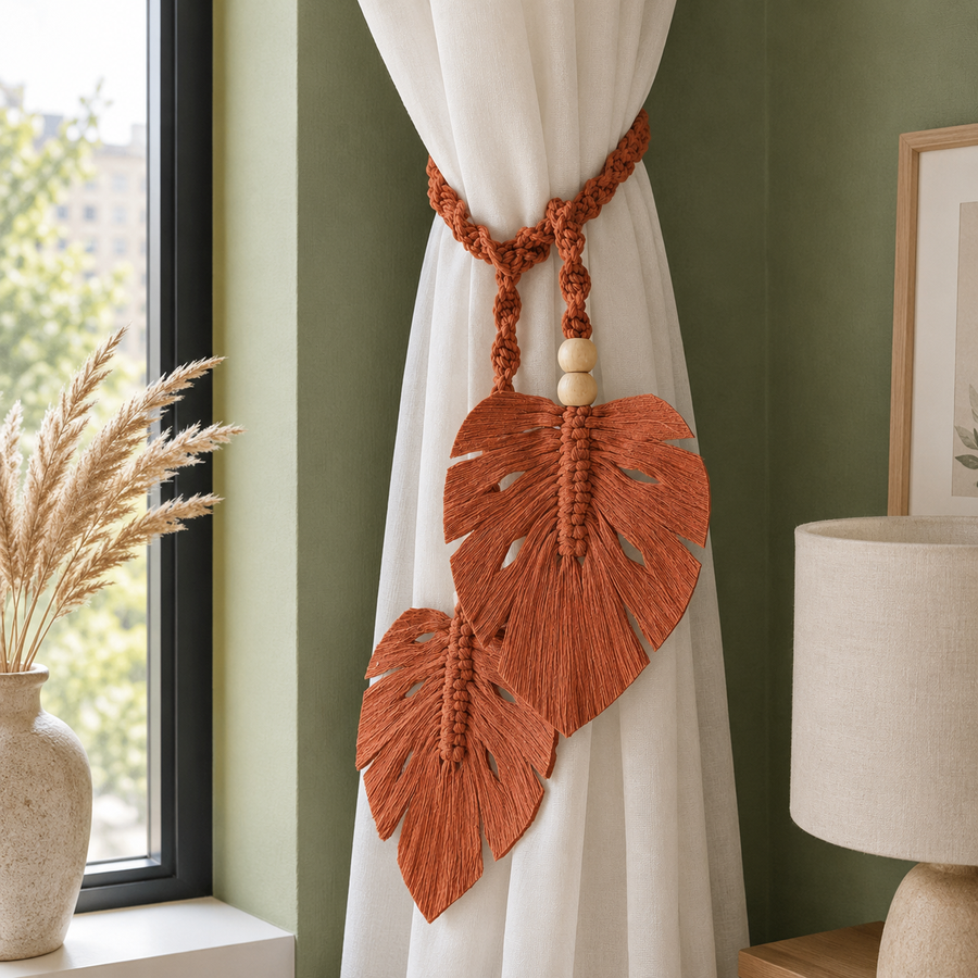 Monstera leaf Curtain Holder