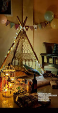 Teepee,  Macrame Decor Wigwam with 3 wood sticks