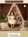 Teepee,  Macrame Decor Wigwam with 3 wood sticks