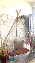 Teepee,  Macrame Decor Wigwam with 3 wood sticks