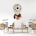 Macrame metal roman numeral clock