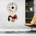 Macrame metal roman numeral clock