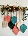 Boho Leaf wallhanging With Flowers