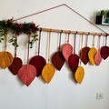 Boho Leaf wallhanging With Flowers