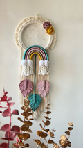 Macrame kids Nameplate - Rainbow