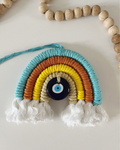 Macrame Rainbow With Evil Eye
