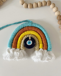 Macrame Rainbow With Evil Eye
