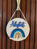 Personalised Kids Nameplate - rainbow