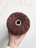 Chocolate Brown - 2mm/3mm Twisted