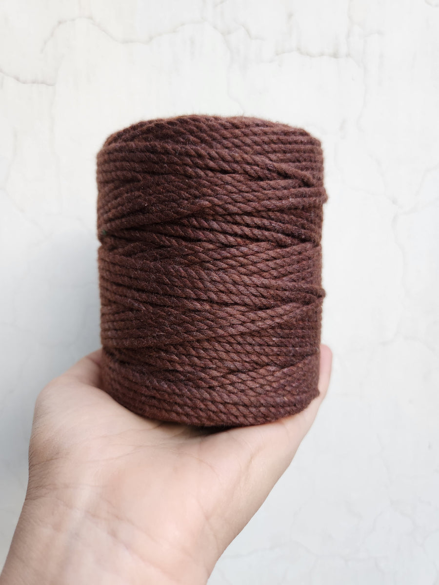 Chocolate Brown - 2mm/3mm Twisted