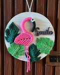 Personalised Kids Nameplate - Flamingo