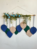 Boho Leaf wallhanging With Flowers