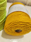 Mustard Yellow - 2mm/3mm/4mm Twisted