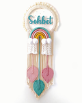 Macrame kids Nameplate - Rainbow