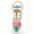 Macrame kids Nameplate - Rainbow