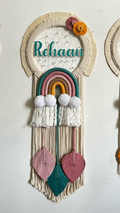 Macrame kids Nameplate - Rainbow