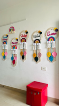Macrame kids Nameplate - Rainbow