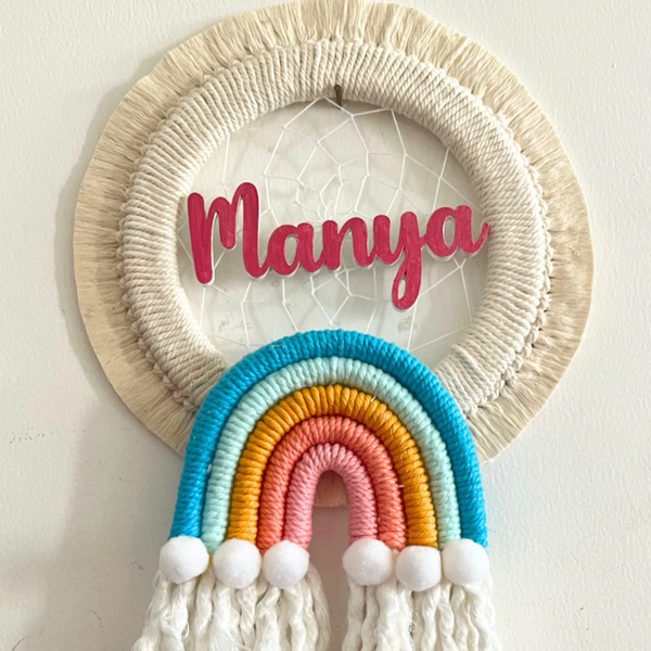 Personalised Kids Nameplate - Rainbow