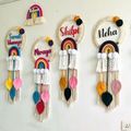 Macrame kids Nameplate - Rainbow