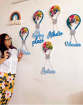 Personalised Kids Nameplate - Parachute balloon