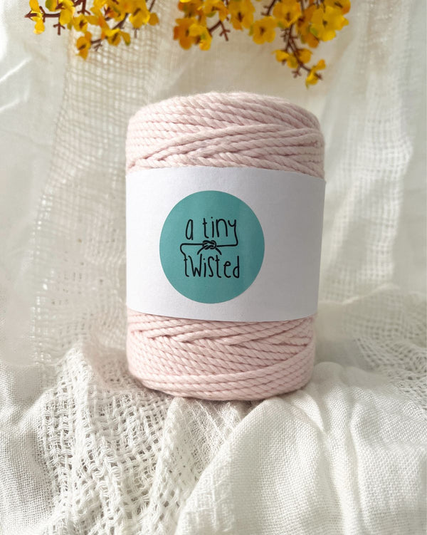 Powder Pink - 2mm / 3mm Twisted
