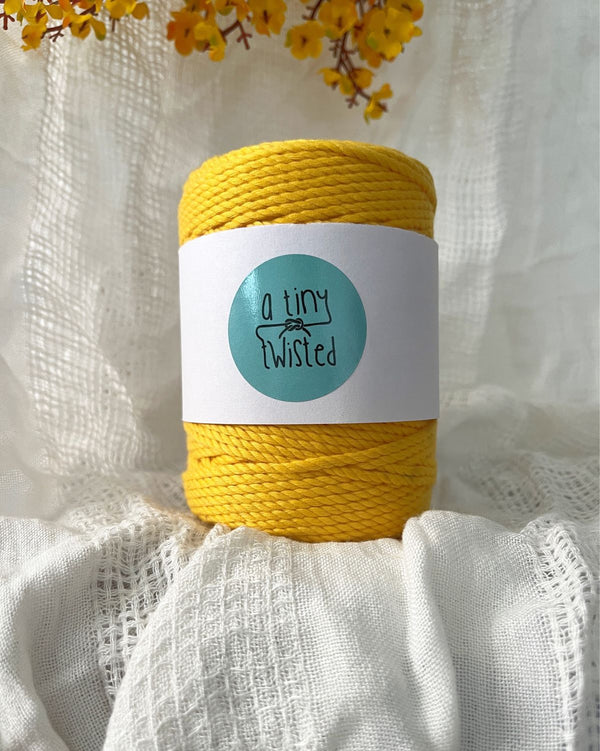 Mustard Yellow - 2mm/3mm/4mm Twisted