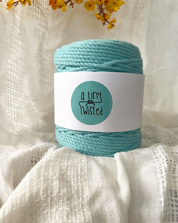 Turquoise Blue - 3mm Twisted