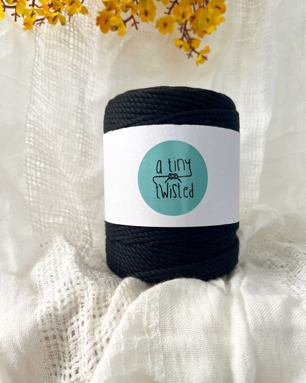 Black - 2mm/3mm Twisted