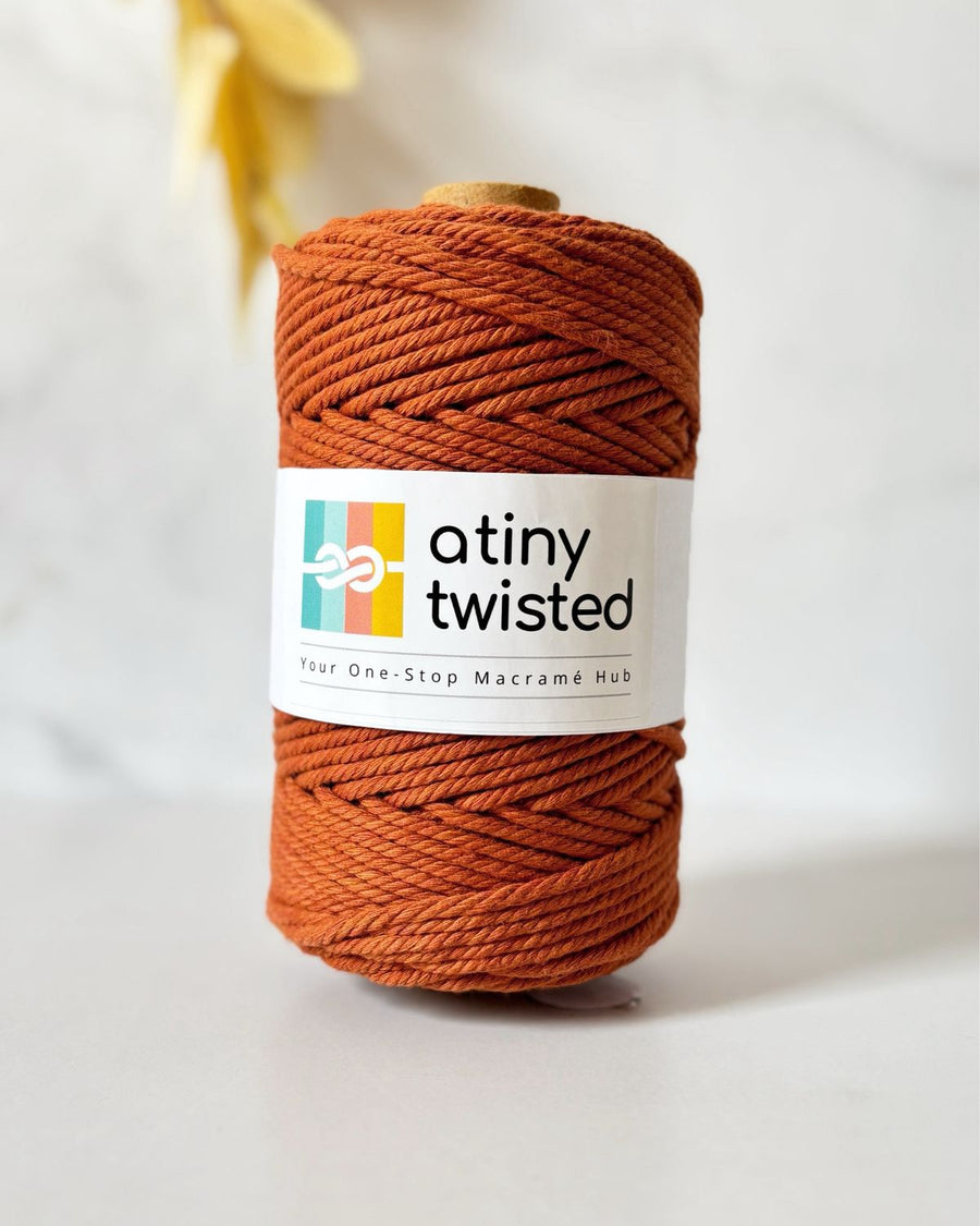 Burnt Orange - 3mm/4mm Twisted