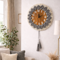 Flower Macrame Clock