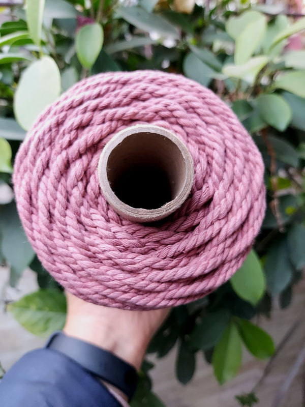 Dusty Rose Pink - 3mm Twisted