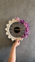 Floral Macrame Clock