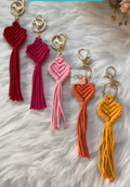 Macrame Heart Keyring  | Bag Charms