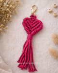 Macrame Heart Keyring  | Bag Charms