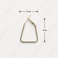 Modern Tapered Hoop- 3 Pairs