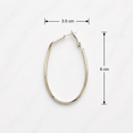 Modern Tapered Hoop- 1 Pair