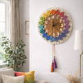 Flower Macrame Clock