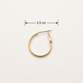 Modern Tapered Hoop- 3 Pairs