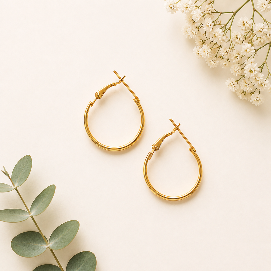 Modern Tapered Hoop- 3 Pairs