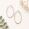 Modern Tapered Hoop- 1 Pair