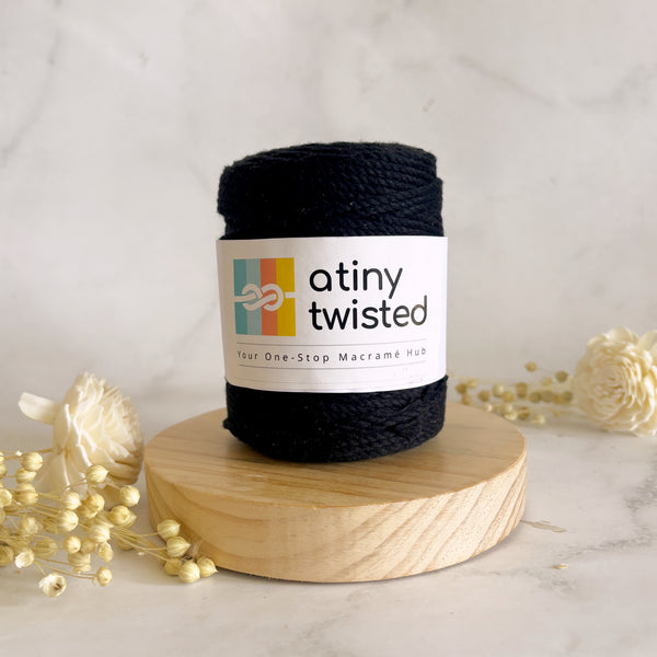 Black - 2mm/3mm Twisted