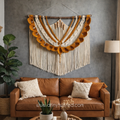 Saffron cascade Wallhanging